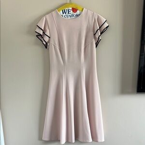 Tommy Hilfiger Pink A-Line Mini Dress Flutter Sleeves Elegant Chic